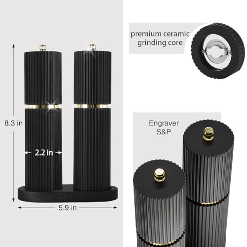 Wooden Salt and Pepper Grinder Set