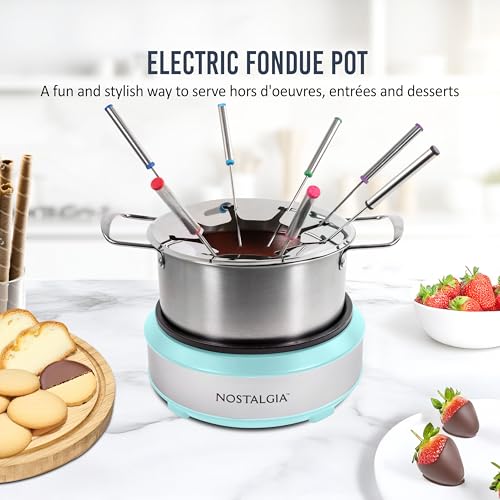 FPS200 6 Cup Stainless Steel Electric Fondue Pot with Temperature Control