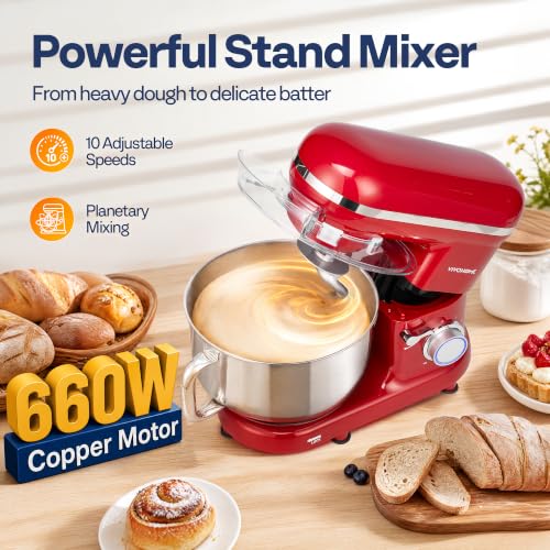 Stand Mixer 650W 6 Speed 6 Quart Tilt