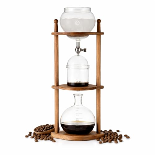 Iced Coffee Cold Brew Drip Tower Coffee Maker Wooden