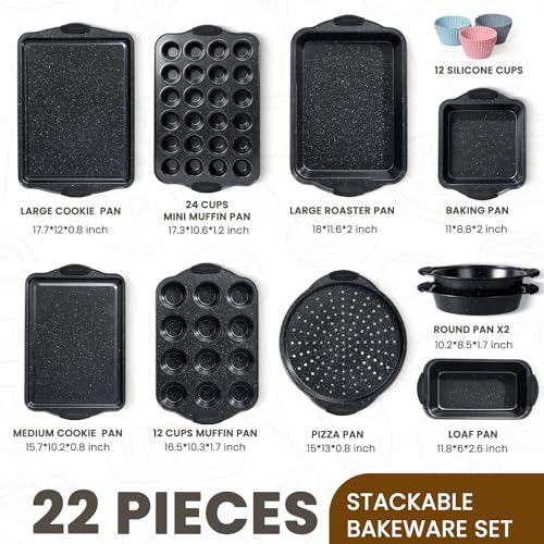 22 PCS Nonstick Baking Pans Set