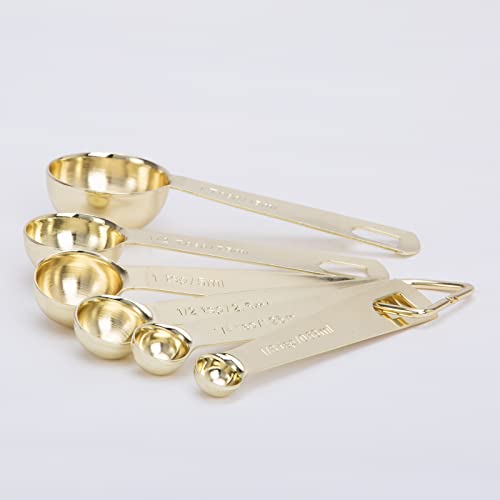 Gold Measuring Spoons (C - Gold / 6pcs)