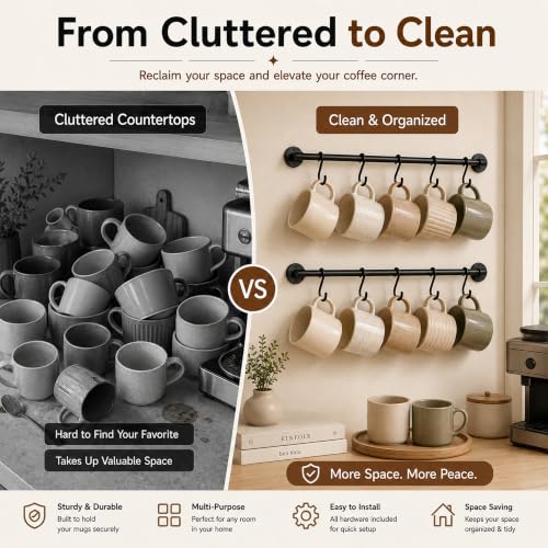 Steel Made Kitchen Utensil Rack Organizer Wall