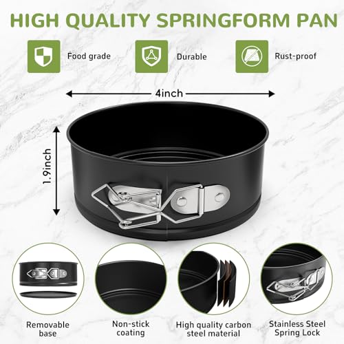Mini Springform Pan Set for Mini Cheesecake Pizza