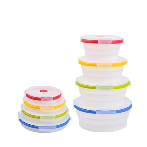 Collapsible Food Storage Containers with Lids