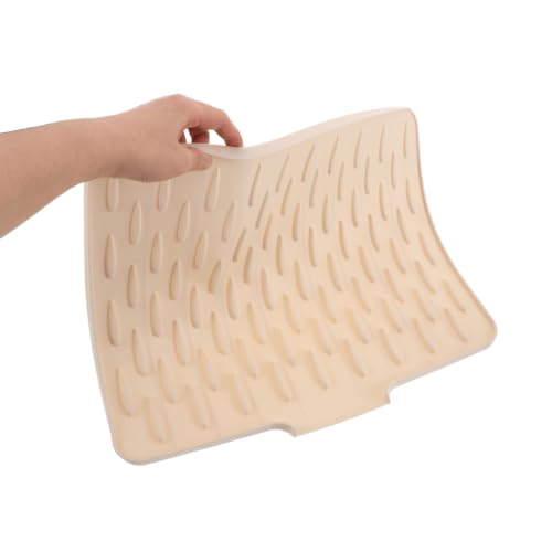3pcs Large Silicone Dish Drying Mat Sloped Drainage for Counter