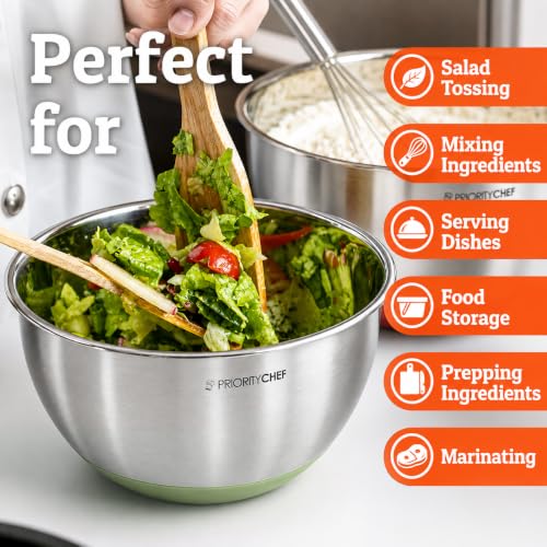 Premium Mixing Bowls With Lids Set (Sage)