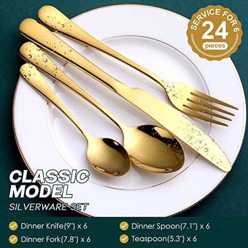Gold Silverware Set