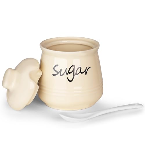 12oz Sugar Bowl with Lid and Spoon