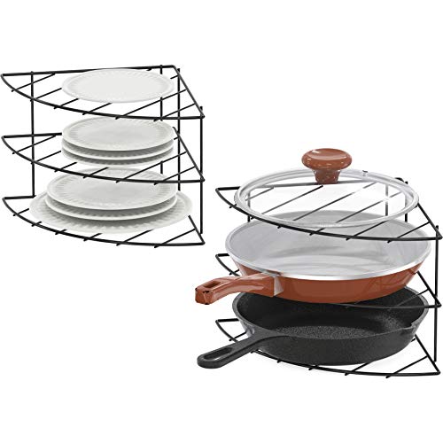 DecoBros 3 Tier Counter and Cabinet Corner Shelf Organizer