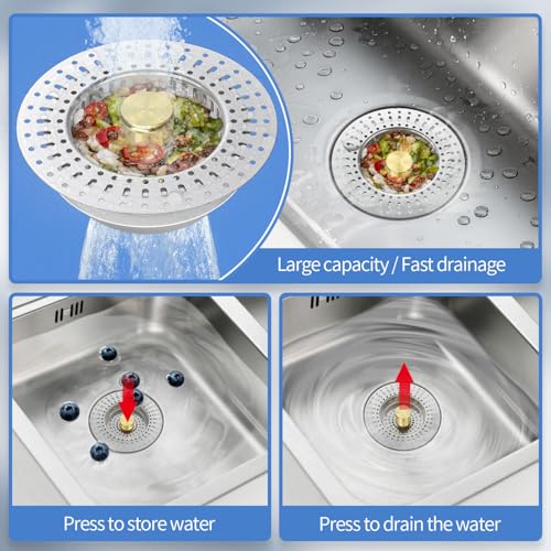 Upgraded 3 in 1 Kitchen Sink Drain Filter