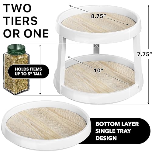 2 Tier Turntable Lazy Susan Spice Organizer