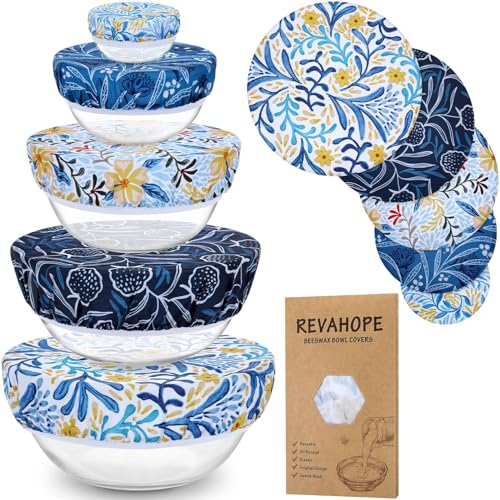 5 Size Beeswax Bowl Covers for Bread Proofing