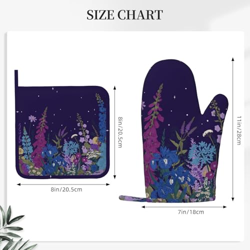 Oven Mitts Pot Holders Set Silicone Heat Resistant Oven Mitts and Hot Pads Potholders Non