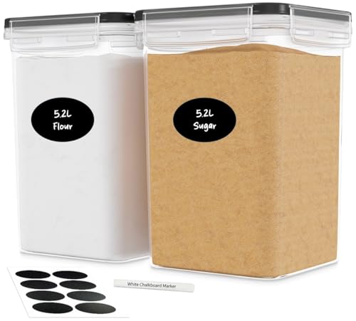 Flour and sugar containers