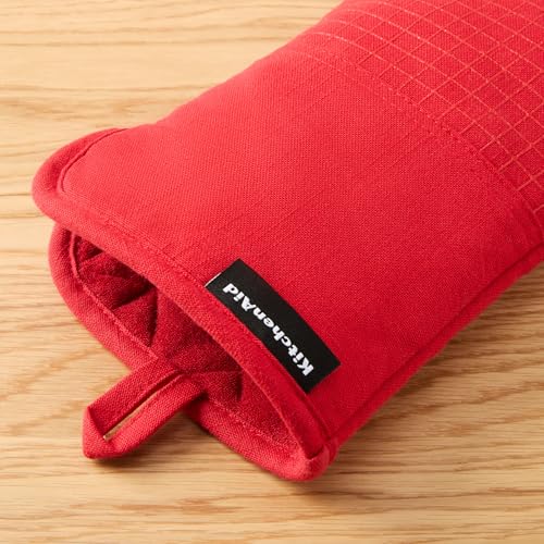 Gourmet Series Gridlines Oven Mitts 2 (Passion Red)