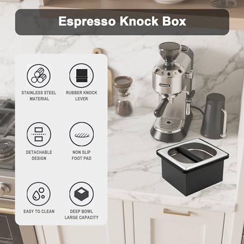 Coffee Knock Box for Espresso Grounds Disposal