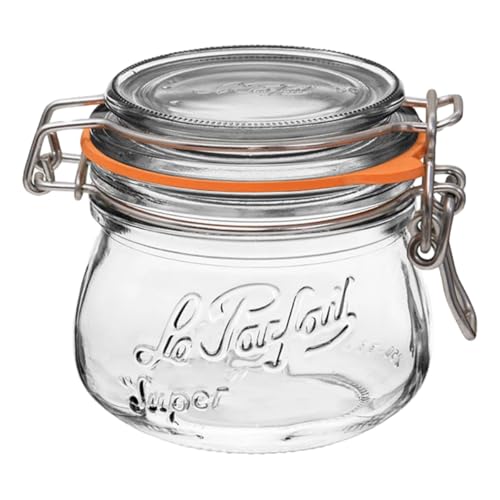 Super Jars Wide Mouth French Glass Preserving Jars with Rounded Bodies