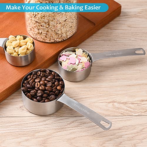 Stainless Steel Measuring Cups and Spoons Set of 16 Pieces