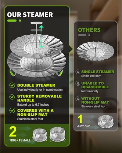 Double Layer Steamer Basket for Cooking
