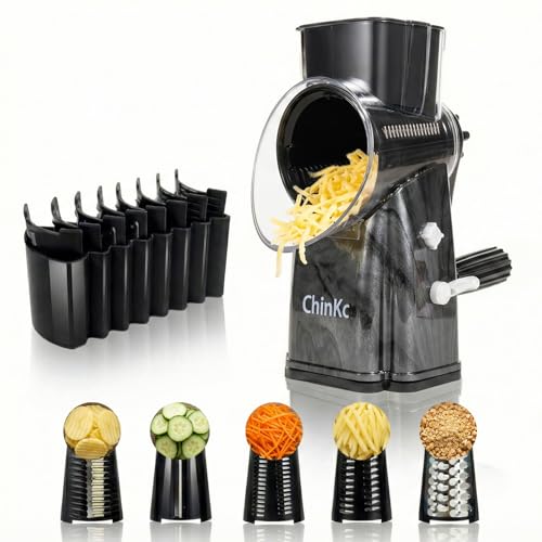 Upgrade Rotary Cheese Grater Shredder with Handle