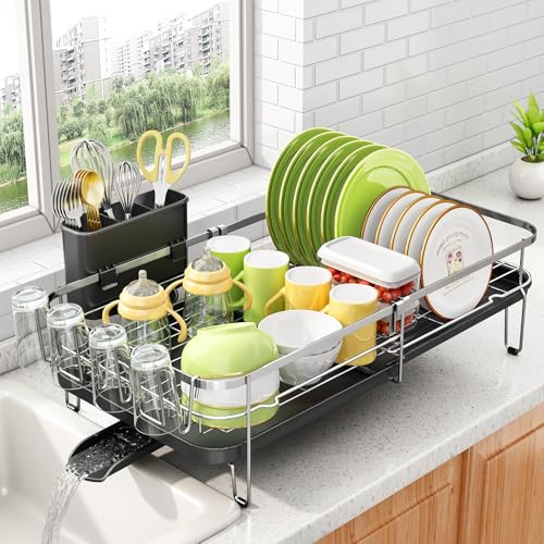 Expandable Dish Drying Rack for Kitchen Counter