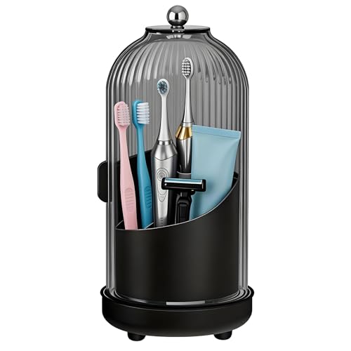 Dustproof Toothbrush Holder Organizer with Drainage