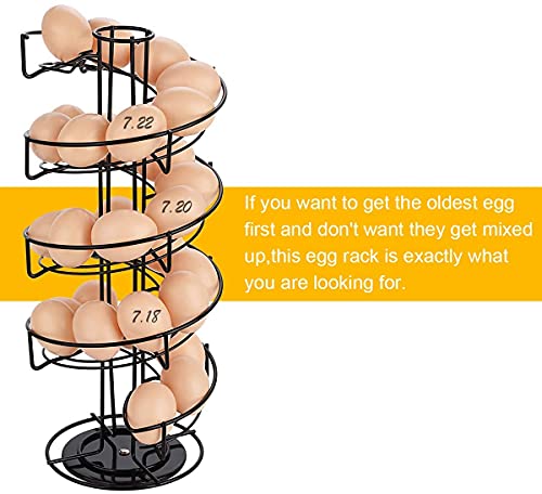 Spiral Design Stainless Steel Egg Skelter Dispenser Rack