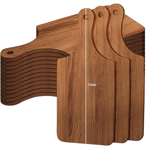 12 Pcs 11 x 5 Inch Acacia Wood Cutting Board with Handle (11"L x 5"W)