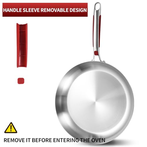 Tri Ply Stainless Steel Frying Pan with Lid