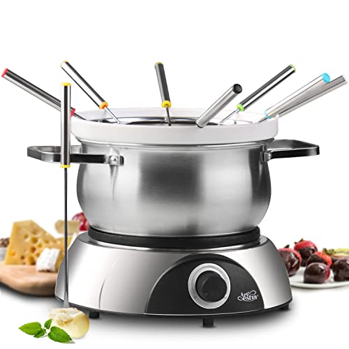 Electric Chocolate & Cheese Fondue Set with Two Pots
