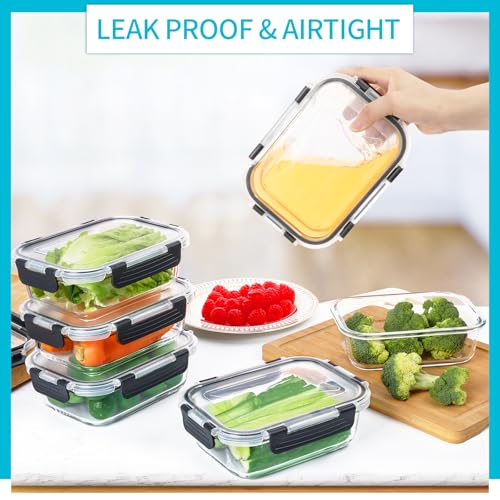 Large Glass Food Storage Containers with Lids