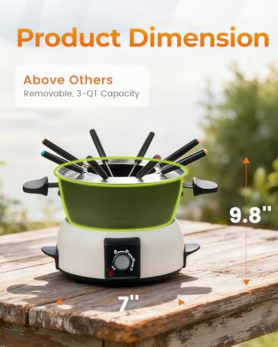 Electric Fondue Pot Set for Cheese & Chocolate