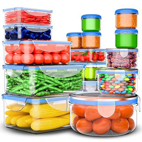 50 Pcs Large Food Storage Containers with Lids Airtight