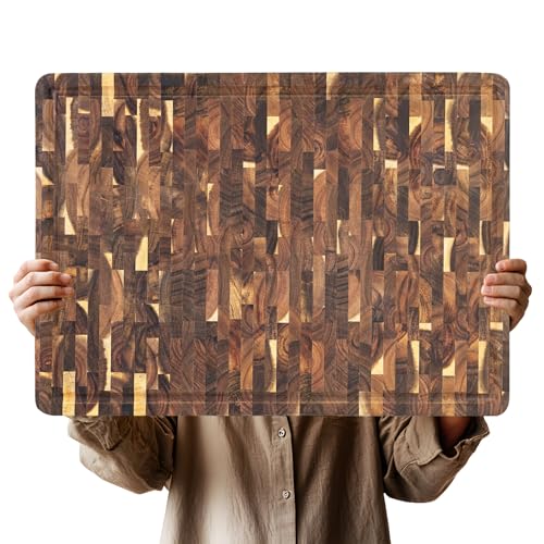 Large Acacia Cutting Board 22 x 16 in (Acacia / 16"L x 22"W)