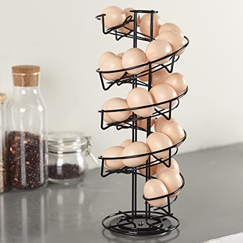 Spiral Design Stainless Steel Egg Skelter Dispenser Rack