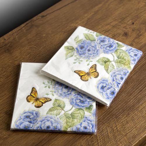 Brass Napkin Holder+50PCS Christmas Napkins Disposable