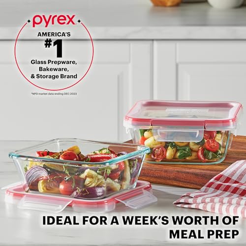 Freshlock (5-Pack, 4 Cup) Glass Food Storage Containers Set (5 Pack (4-Cup))