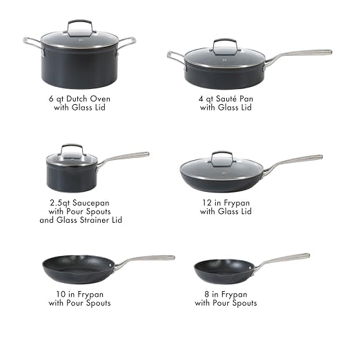Hard Anodized Titanium Forever Non Stick Technology Durable Pots and Pans Cookware