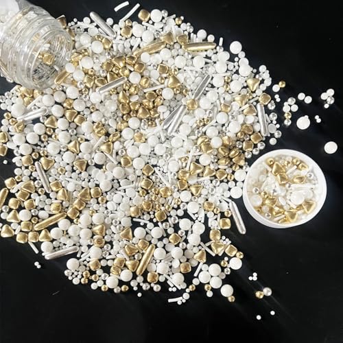 Sprinkles Pearl Sugar Candy Mix Size Baking Cake Decorations Cupcake Toppers Celebrations Shaker Jar Wedding Shower Party