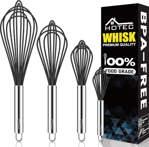 4 Pieces Silicone Whisks Set