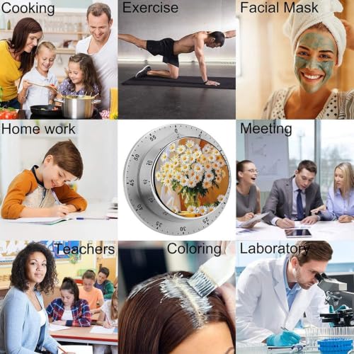 A Bunch of Daisies Kitchen Timers for Cooking Magnetic Timer
