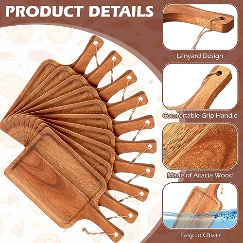 16 Pcs Acacia Wood Cutting Boards (12x6 Inch / Brown)
