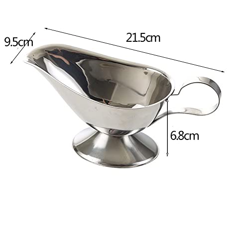 Pour Gravy Into the Dish Sauce Dripless Lip Salt Spice Gravy Boat Kitchen Restaurant Steak Sauce Lip Stainless Steel Sauce Boat Sauce Storage Box Salad Dressing Server