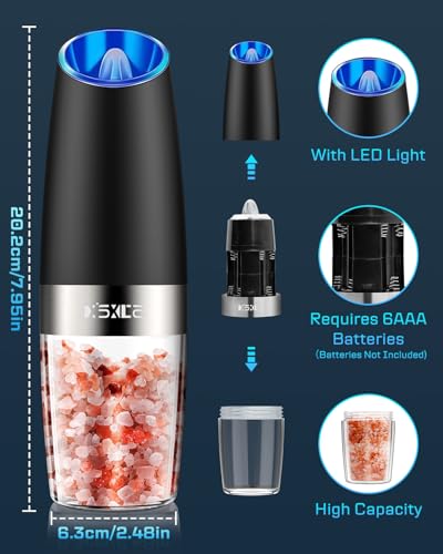 Gravity Electric Pepper and Salt Grinder Set