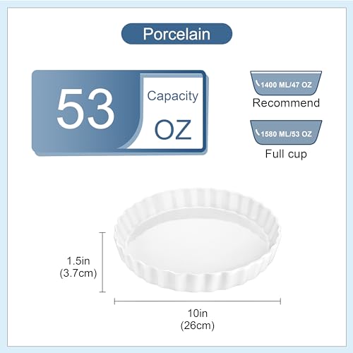 Porcelain Pie Pan 10 Inch Pie Plate