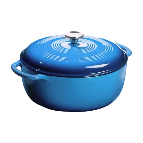 Essential Enamel Cast Iron Dutch Oven (Caribbean Blue)