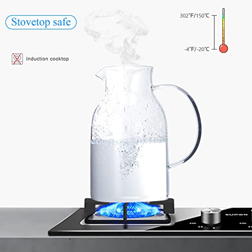 Glass Pitcher with Lid