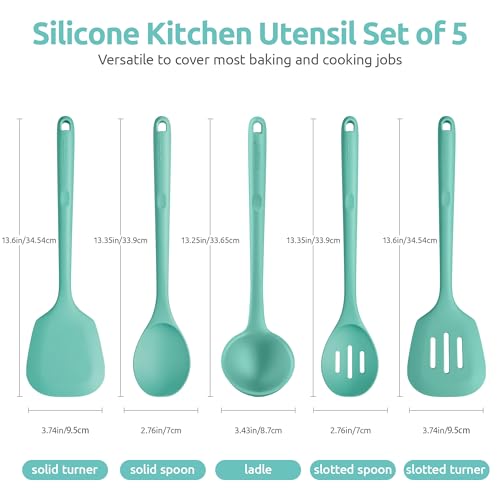 Silicone Kitchen Cooking Utensil Set of 5