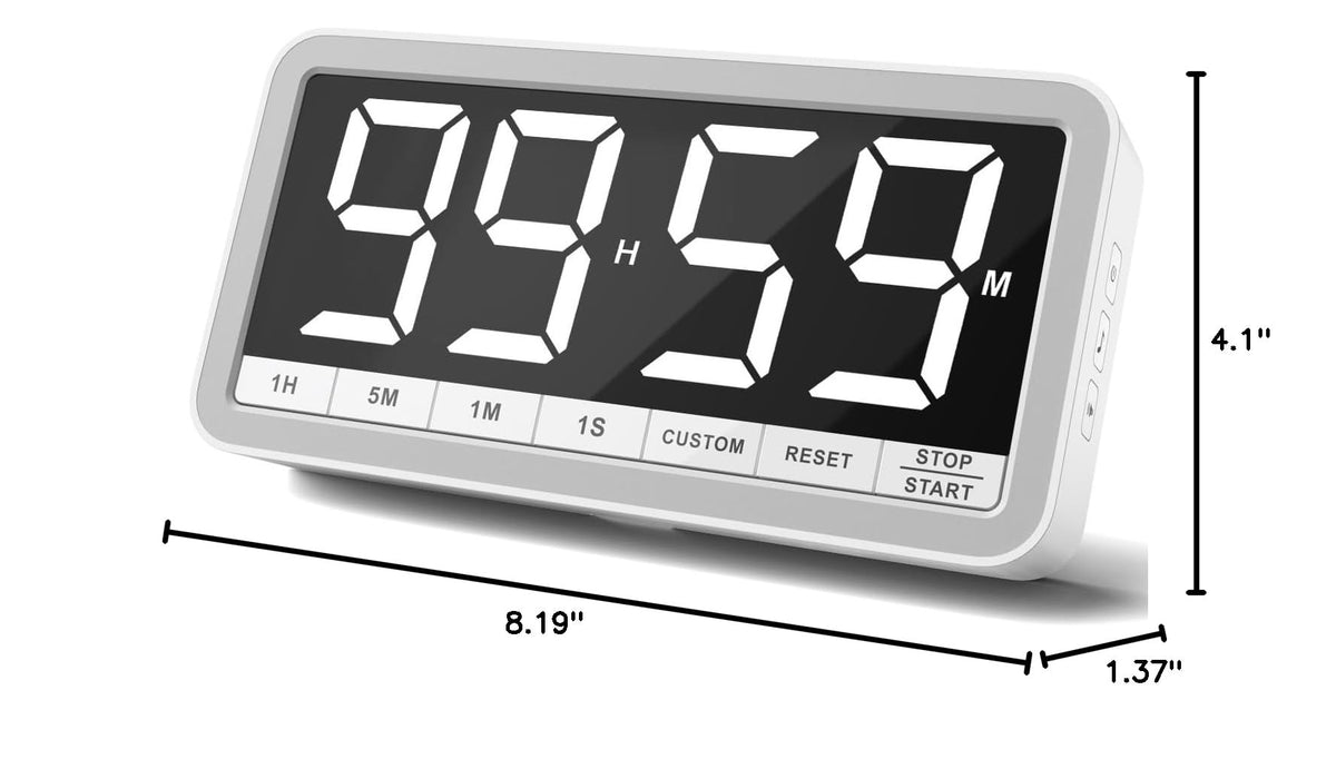 Large 7.8" Digital Timer (White)